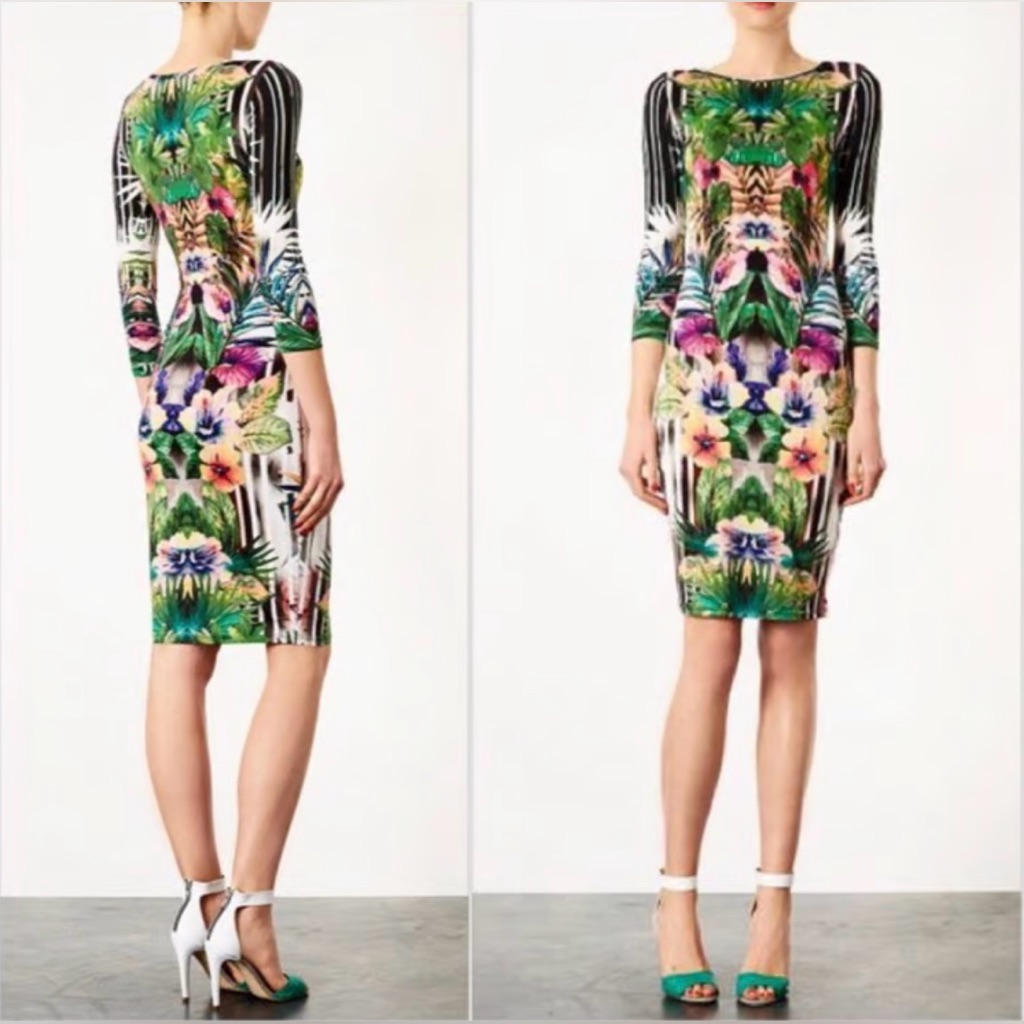 Topshop Dress, Floral, Fitted, Like New